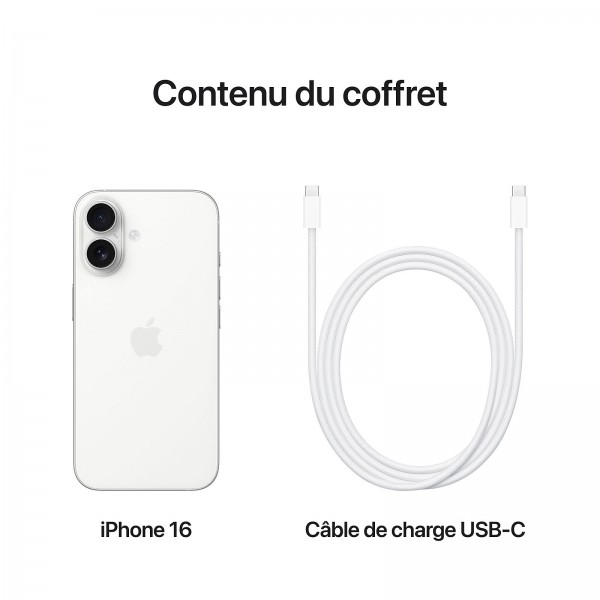 iPhone 16 128go blanc