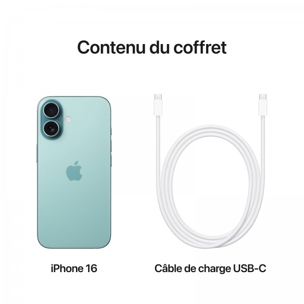 iPhone 16 plus 128go sarcelle