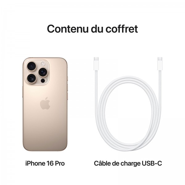 iPhone 16 Pro 256go Titane Sable