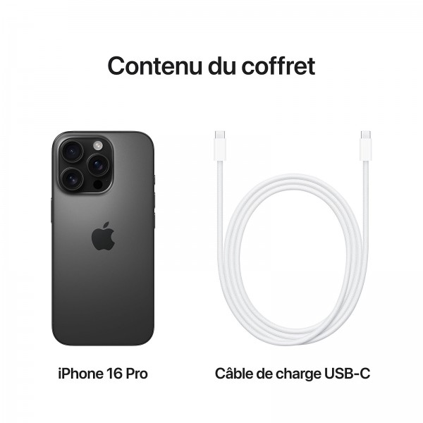 iPhone 16 Pro 128go Titane Noir