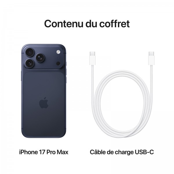 iPhone 17 Pro Max 512go Bleu intense