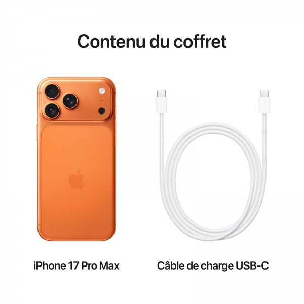 iPhone 17 Pro Max 512go Orange cosmique