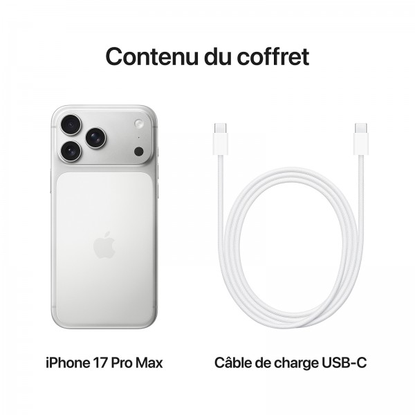 iPhone 17 Pro Max 512go Argent