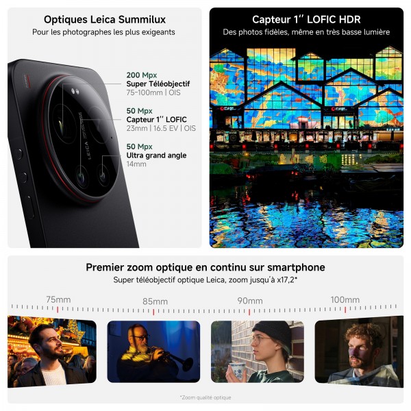 Xiaomi 17 Ultra Conçu avec Leica 16/512go noir