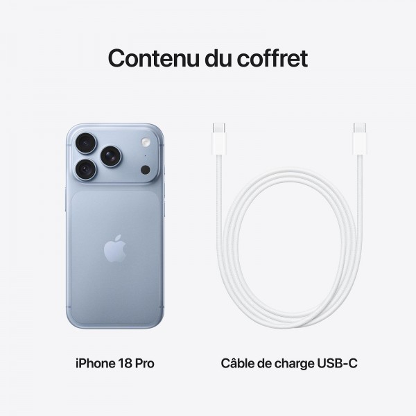 iPhone 18 Pro 256go Glacier
