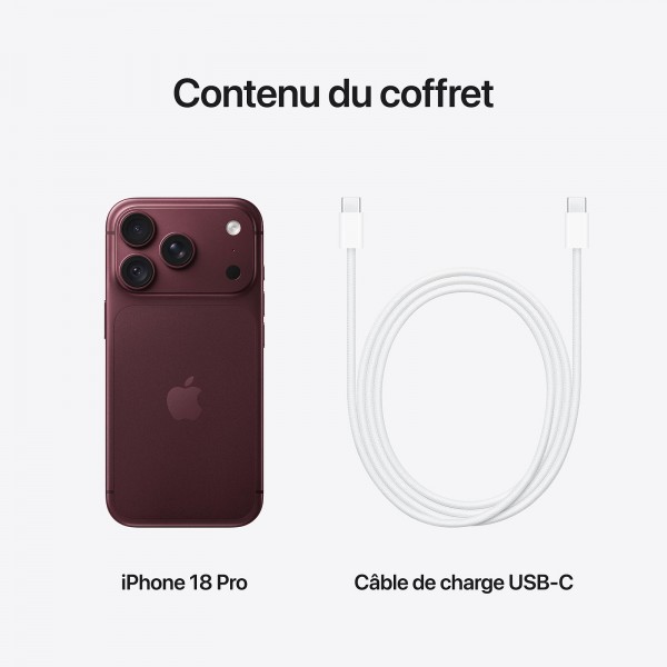 iPhone 18 Pro 256go Bordeaux