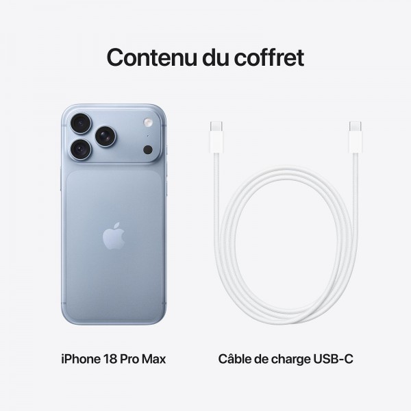 iPhone 18 Pro Max 256go Glacier