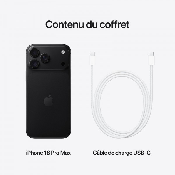 iPhone 18 Pro Max 256go Noir