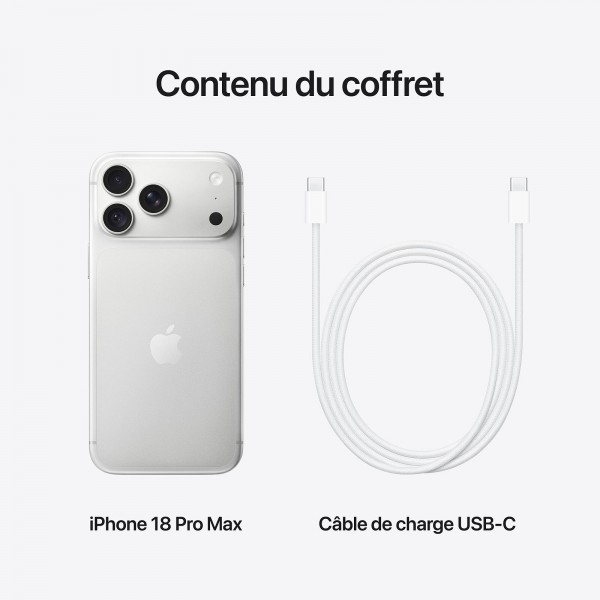 iPhone 18 Pro Max 256go Silver