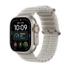 Apple Watch Ultra 4 Titane naturel Bracelet Océan Gris translucide