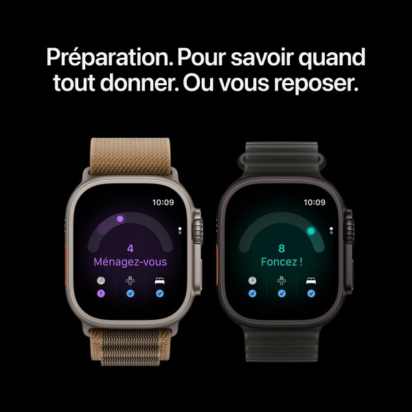 Apple Watch Ultra 4 Titane naturel Boucle Alpine Désert