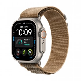 Apple Watch Ultra 4 Titane naturel Boucle Alpine Désert
