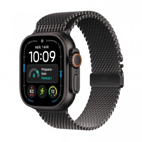 Apple Watch Ultra 4 Titane noir Bracelet Milanais Titane noir