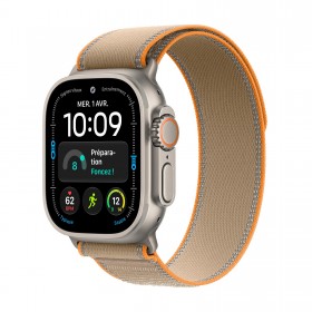 Apple Watch Ultra 4 Titane naturel Boucle Trail Sable
